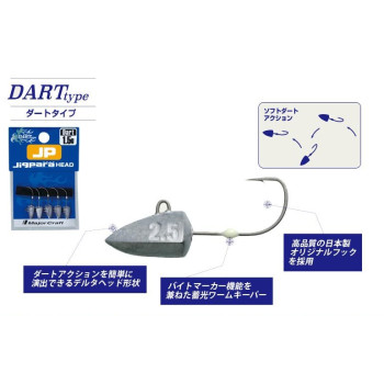 Μολυβοκεφαλή Major Craft JigPara Head Dart Type