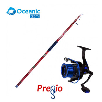 Σετ Καλάμι Oceanic Team Rosso 3,60m & Μηχανισμός Pregio Viral 5000