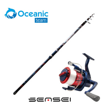 Σετ Καλάμι Oceanic Team Apache 4,00m & Μηχανισμός Sensei Aeris 6000